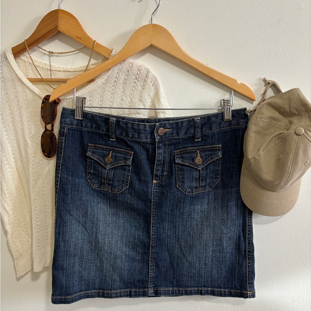 Y2K Tommy Hilfiger Mini Jean Skirt